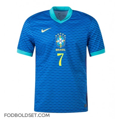 Brasilien Vinicius Junior #7 Udebanetrøje Copa America 2024 Kortærmet Brasilien Vinicius Junior #7 Udebanetrøje Copa America 2024 Kortærmet